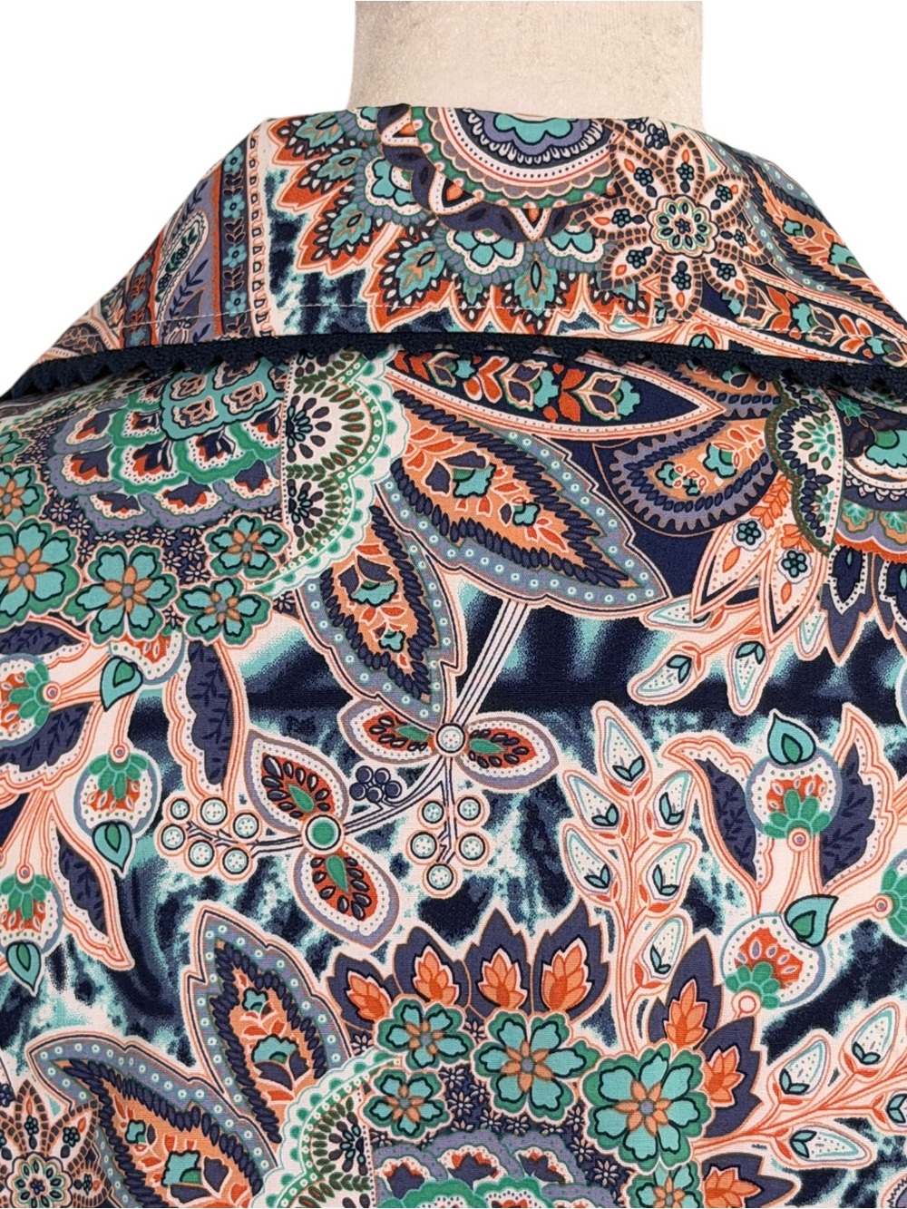 Bedford Fair Medium Paisley Blazer Jacket Stretch Cotton Boho - Picture 7 of 11